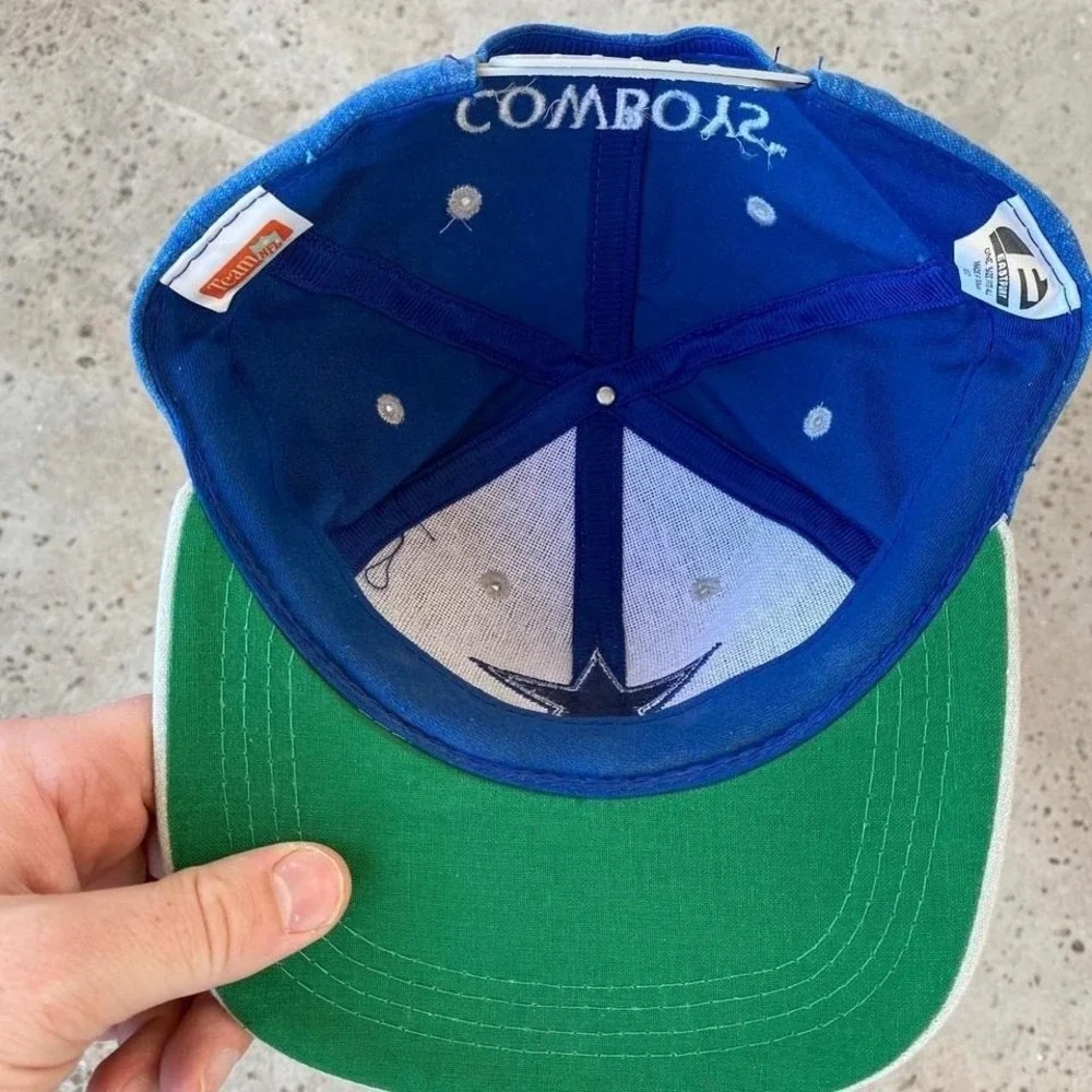 Vintage NFL Dallas Cowboys‎ Blue Denim Eastport SnapBack Hat